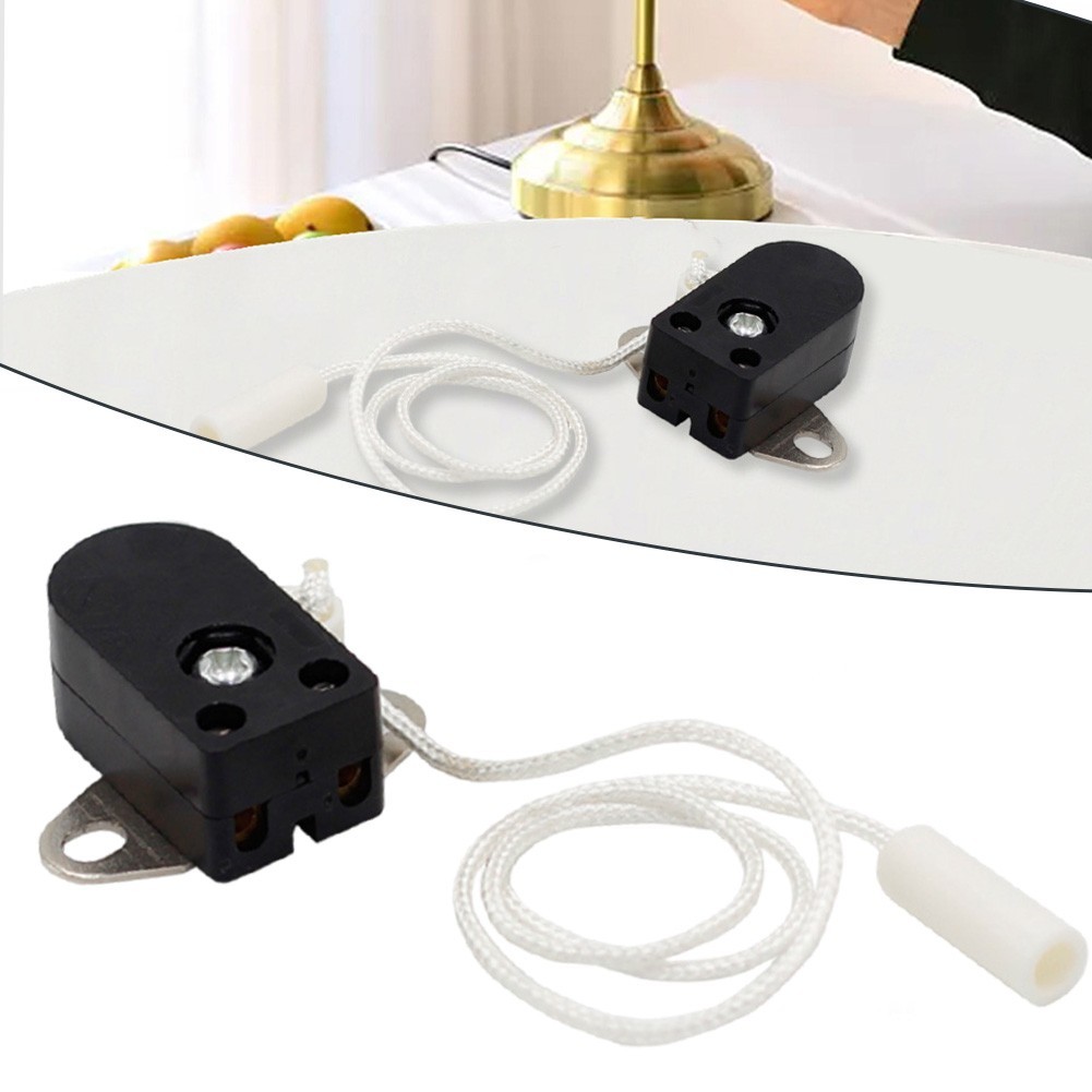 250V Voltage Wall Light Switch Pull Cord Switch Rotating Pull Switch 2A Current