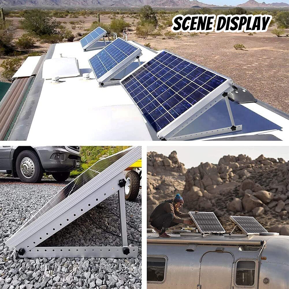 Adjustable Solar Panel RV Tilt Mount Brackets for RV Roof Boat Any Flat Surface