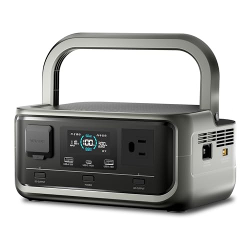 Portable Power Station 300W (600W Peak), 256Wh LiFePO4 Battery, 2 VOLIX P300