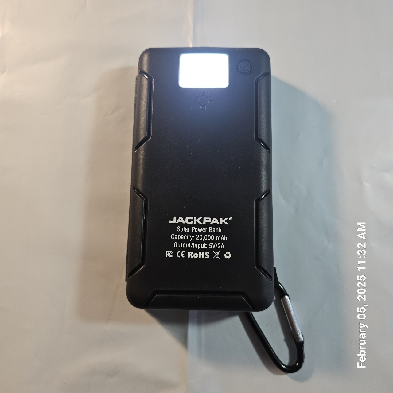 Solar Power Bank Jackpak PB20KS/flashlight – 5180428 Quickjak lightweight