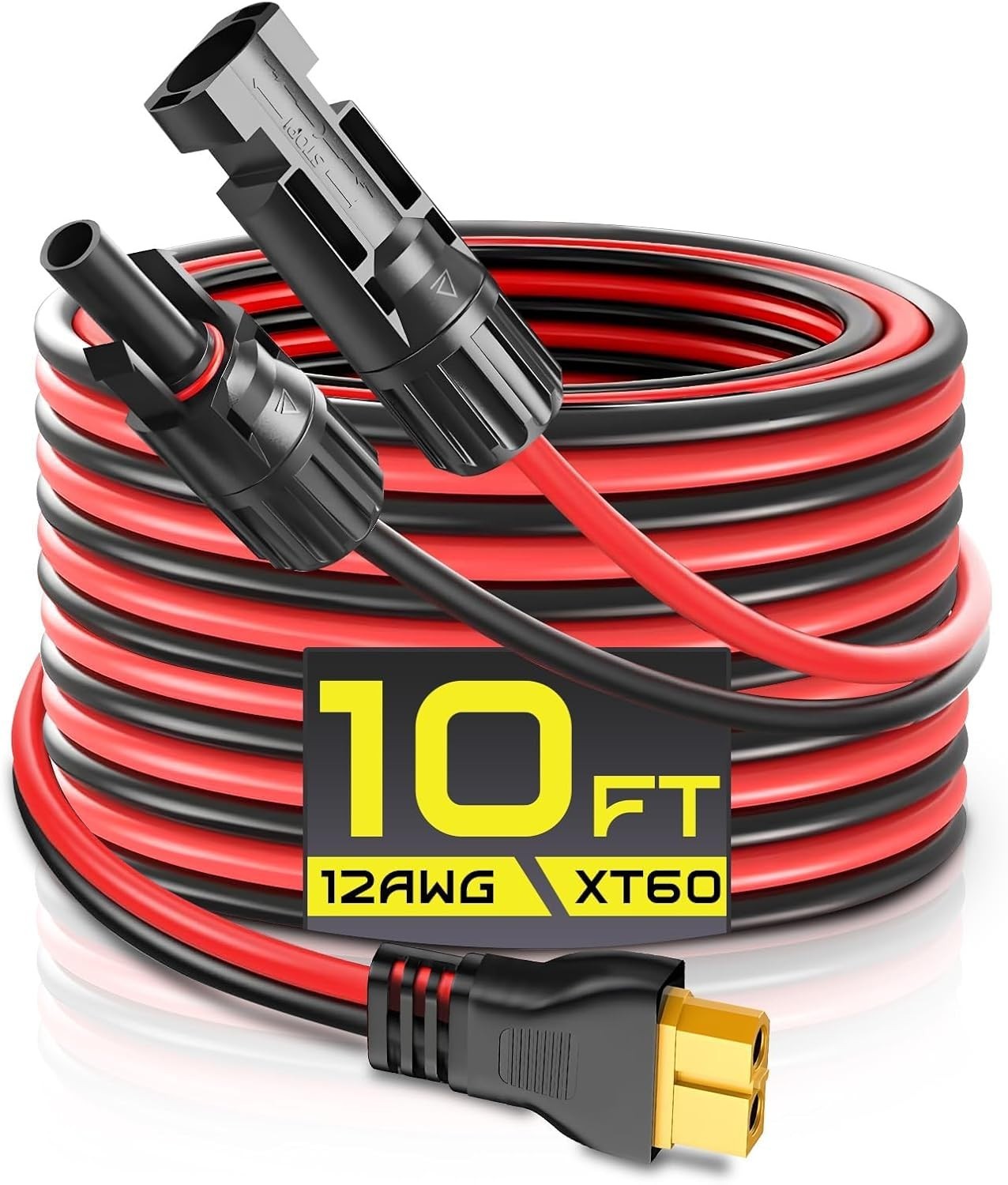 Ultra-Durable 10FT XT60 Cable – 30A High-Efficiency Solar Charging Solution