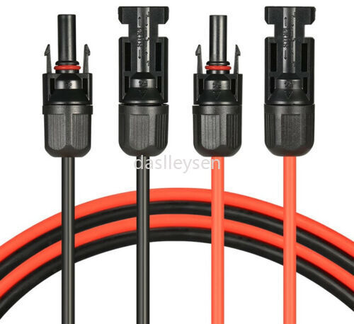 12Pairs M/F Solar Cable Connectors Set for DIY Solar Panel 10AWG Extension Cable