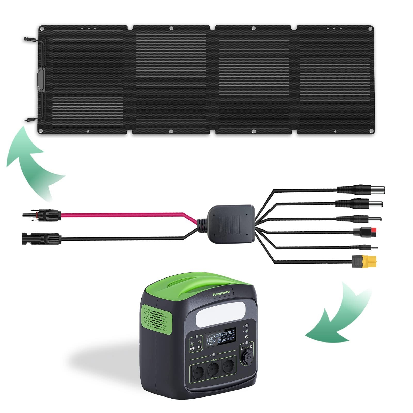 6-in-1 Solar Connector Kit, Universal Adapter Cable for Solar Panels & Power Sta