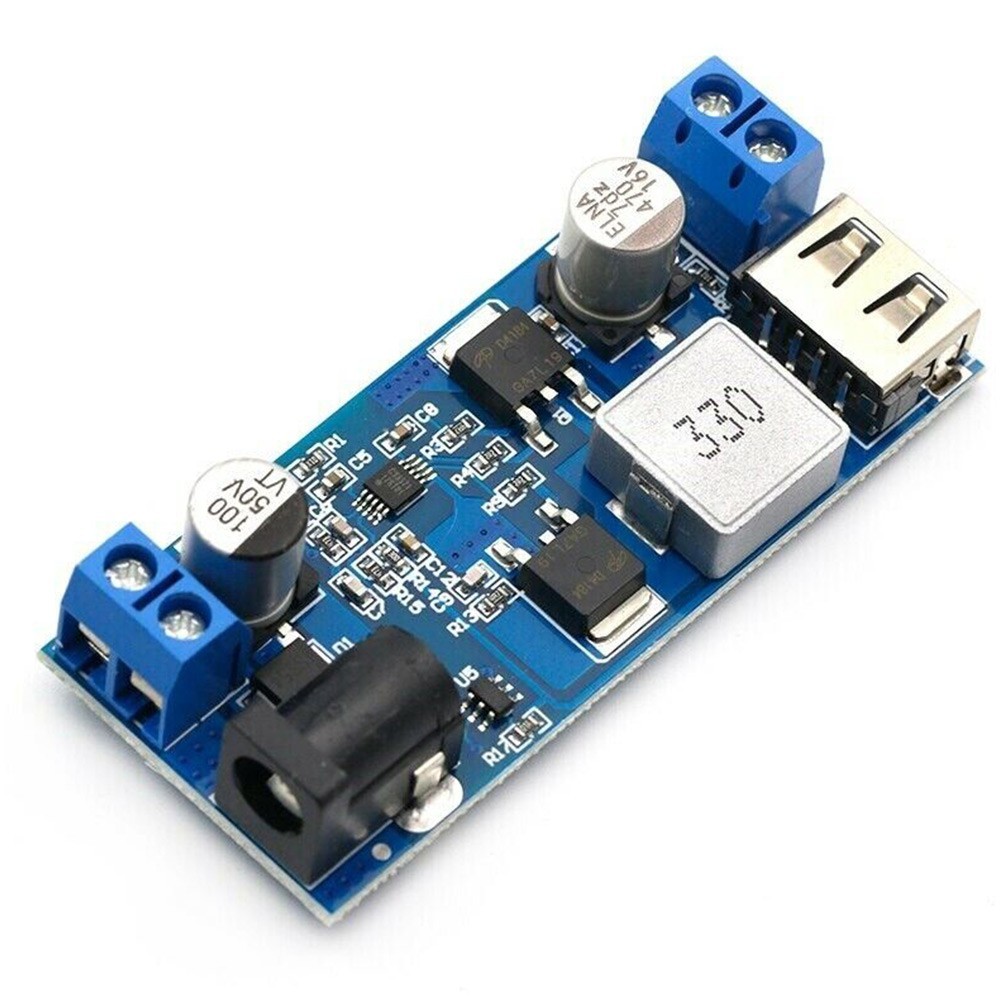 High Efficiency 24V 12V to 5V 5A Step Down Power Supply Converter USB Charging