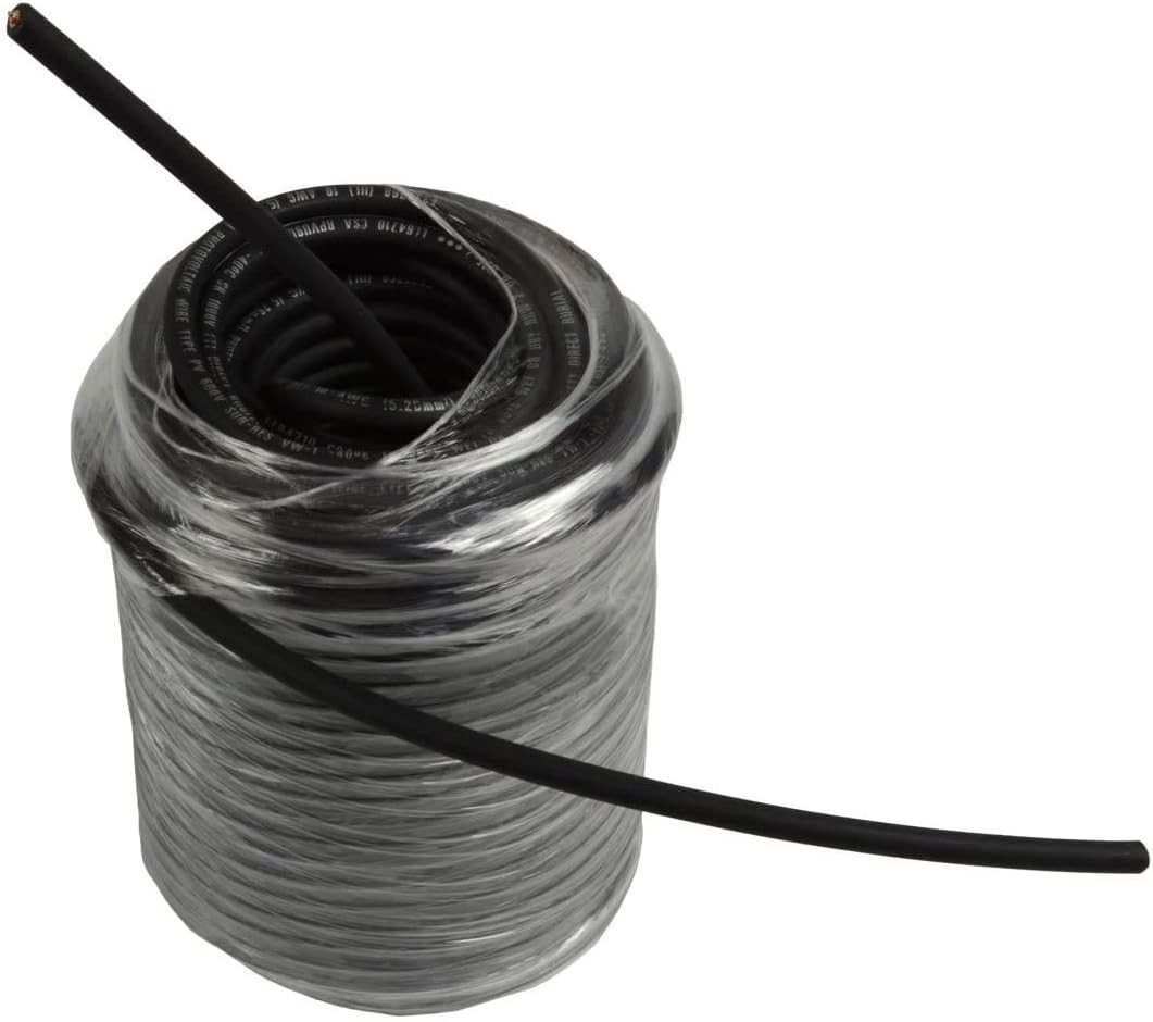 Premium 10 AWG Solar Cable – 100ft Black, Made in USA, Multiple Lengths Availabl