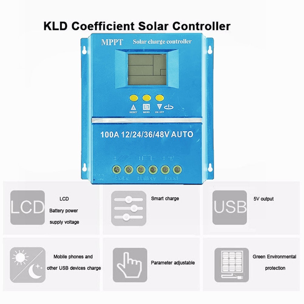 For MPPT Solar PV Charger Controller 80A 100A Compatible with 12V 48V Battery