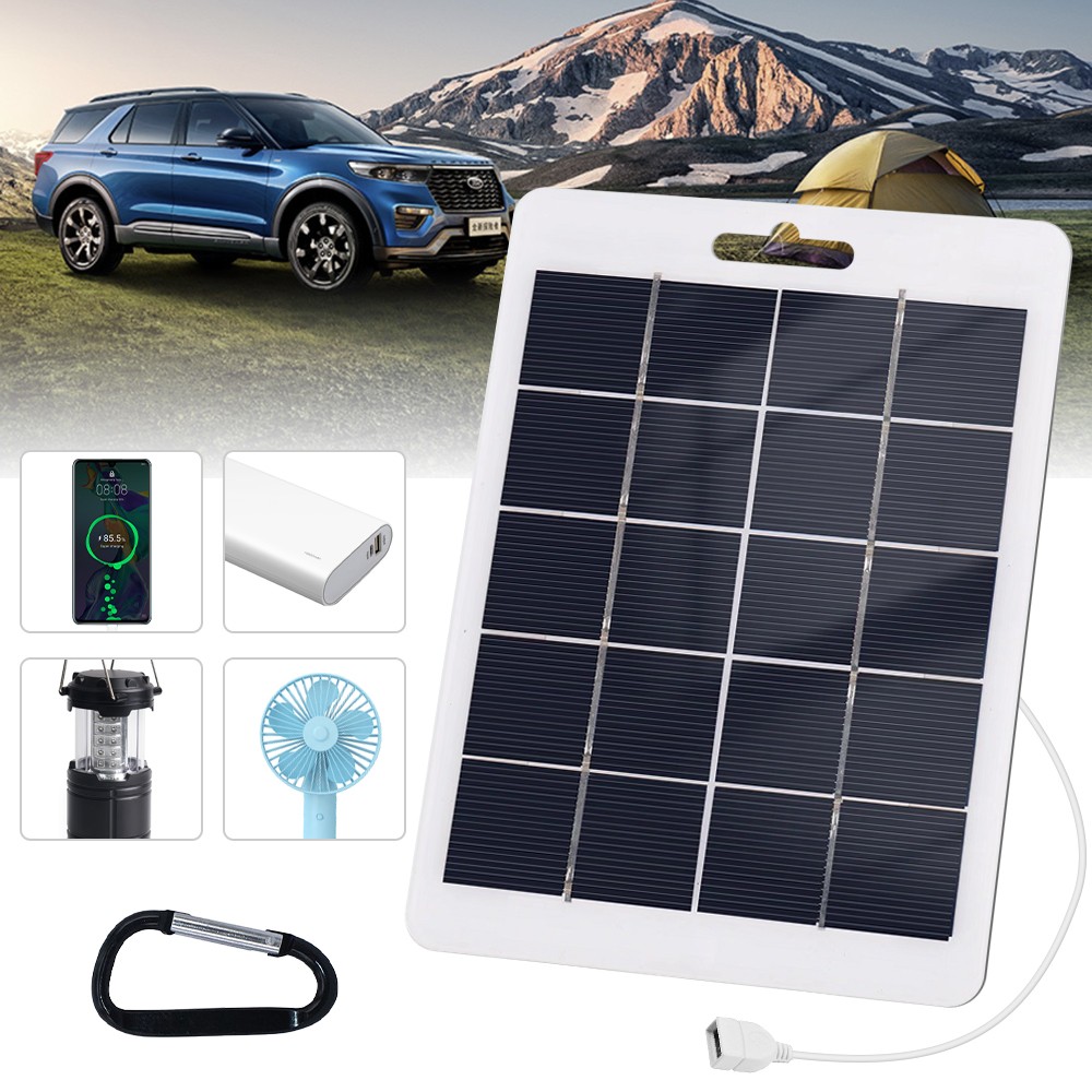 10/20W Portable USB Solar Panel Charger Power Bank for Outdoor Camp Hiking Phone