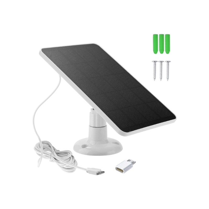 Green Solar Device Panel Providing Continuous Power to Cameras Doorbells