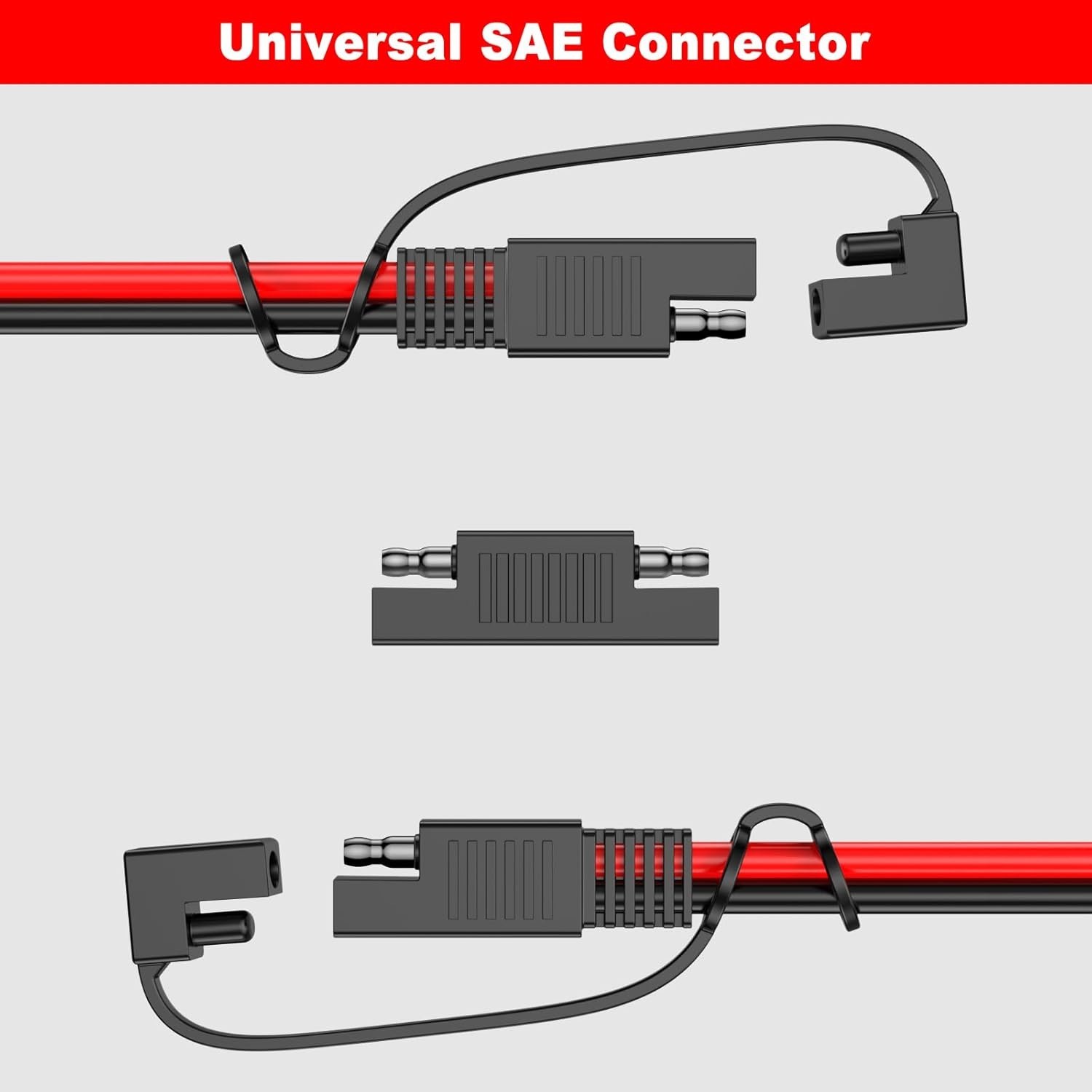 Versatile 12AWG SAE Extension Cable, 5FT with Quick Disconnect & Heat Resistance