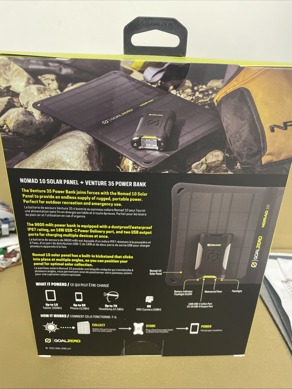 New Goal Zero Nomad battery pack & solar panel 10 Solar Panel/ Venture 35