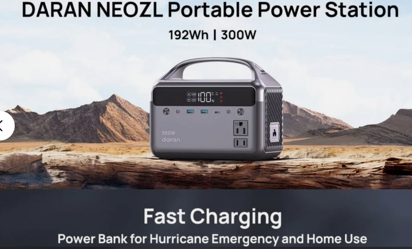 Daran NEOZL Portable Power Station | 300W 192Wh (BRAND NEW)
