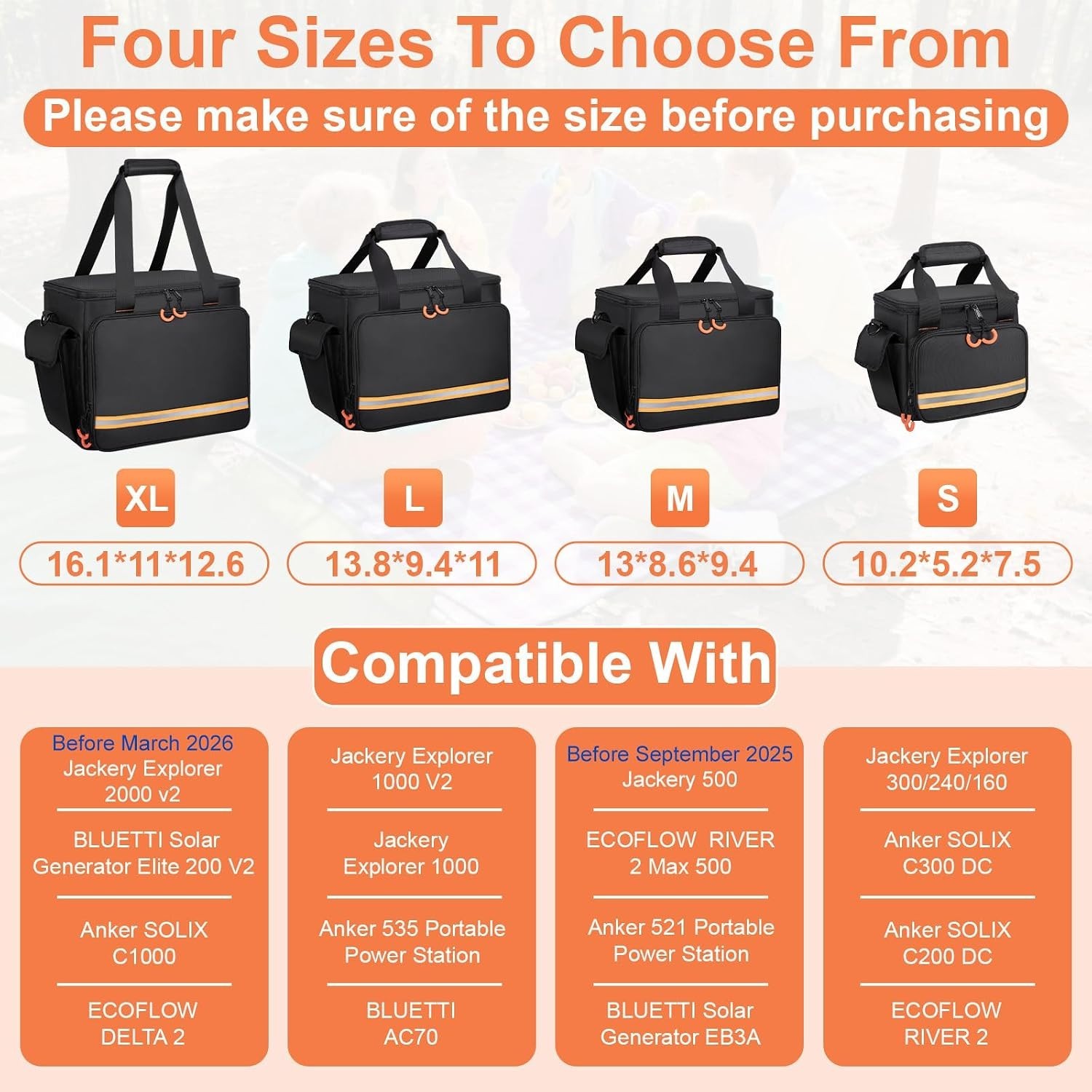 Water-Resistant Portable Power Station Bag for Jackery 160/240/300 – Compact …