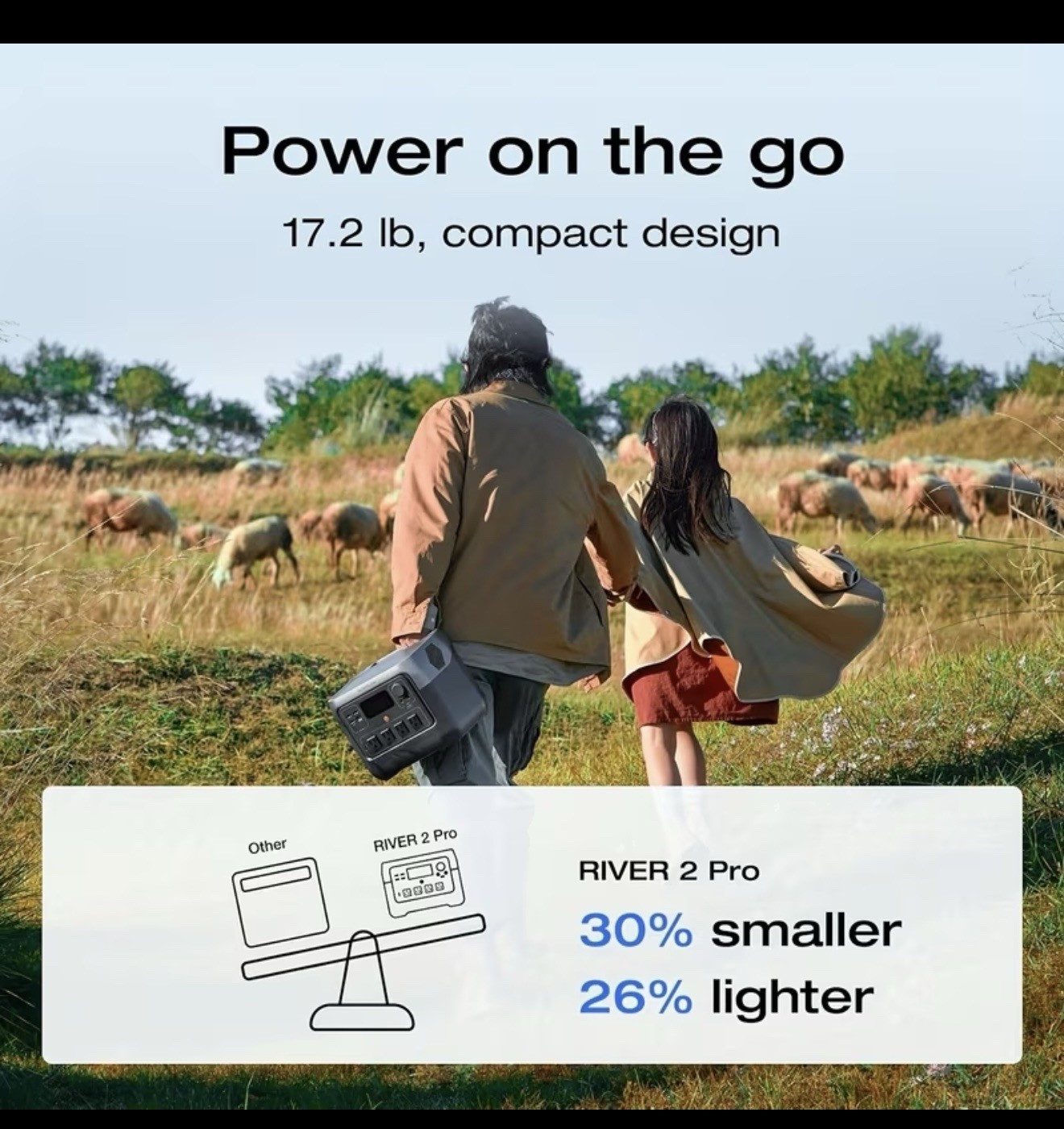 EF EcoFlow Portable Power Station RIVER 2 Pro 700,716Wh LFP Battery,1600W Solar