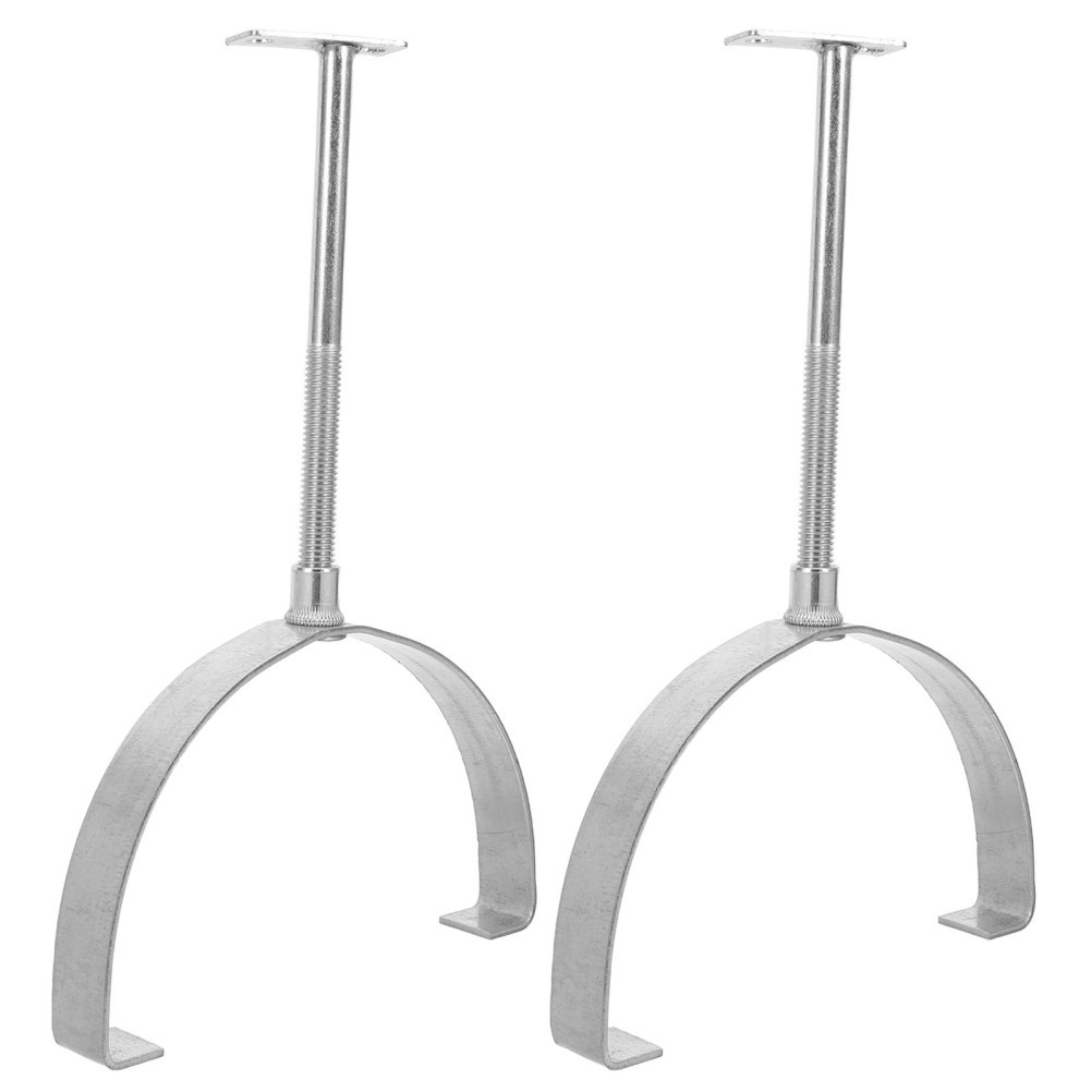 2Pcs Adjustable Silver Iron Lightning Protection Bracket for Tile Roofs