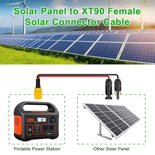 10AWG 6FT Solar Panel to XT90 Female Adapter Cable 300V 30A XT90 Solar 6Ft