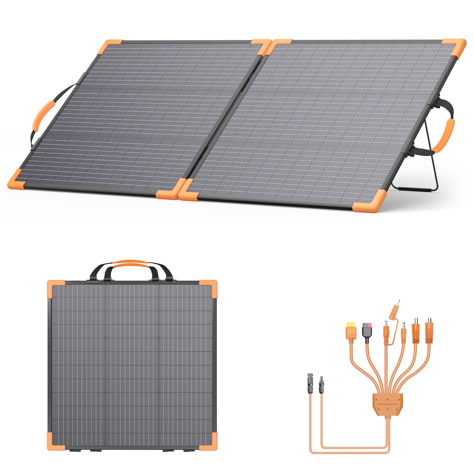 100 Watt Bifacial Portable Solar Panel for Power Station, 20V Foldable Solar …