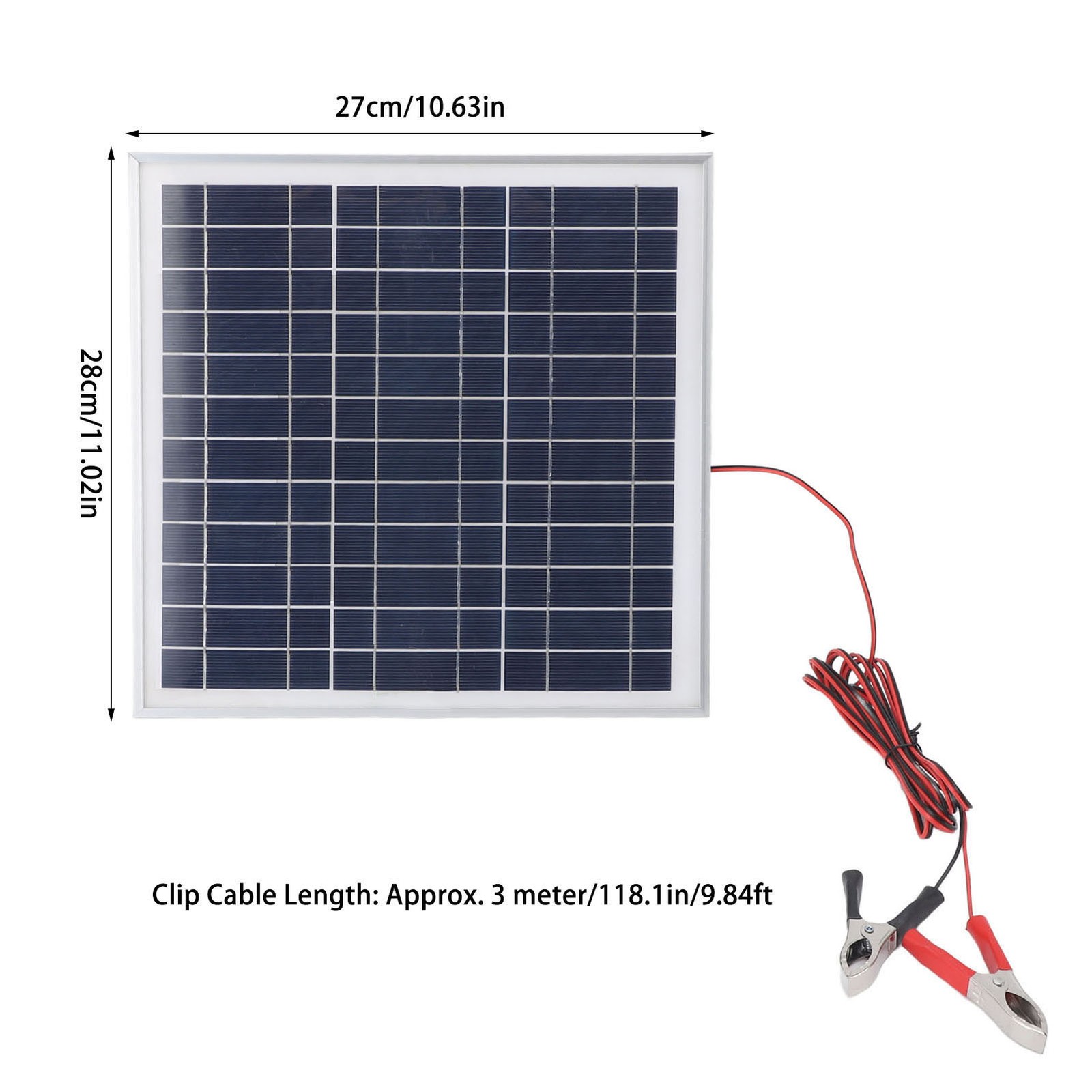 50W Portable Solar Panel Aluminum Frame Monocrystalline Silicon Solar Panel With