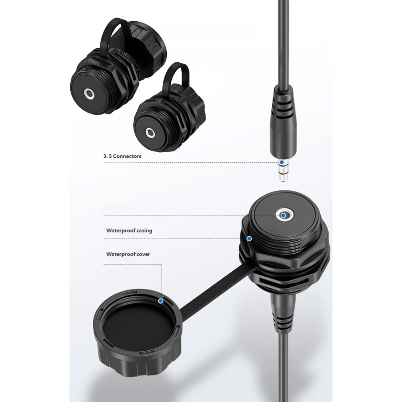 Embedded C Type 3.5mm Waterproof Connectors For Industrial Applications