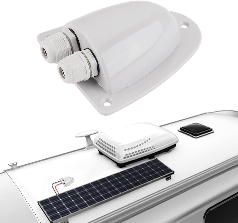Modern Weatherproof Solar Junction Box for 14AWG-10AWG Cables – Easy Install