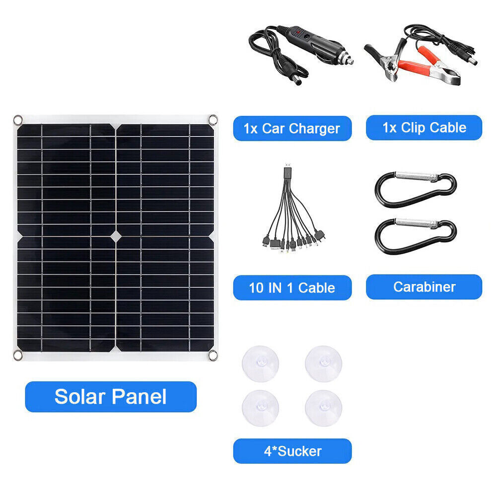 6000W Complete Solar Panel Kit Solar Power Generator 100A Home 110V/220V System
