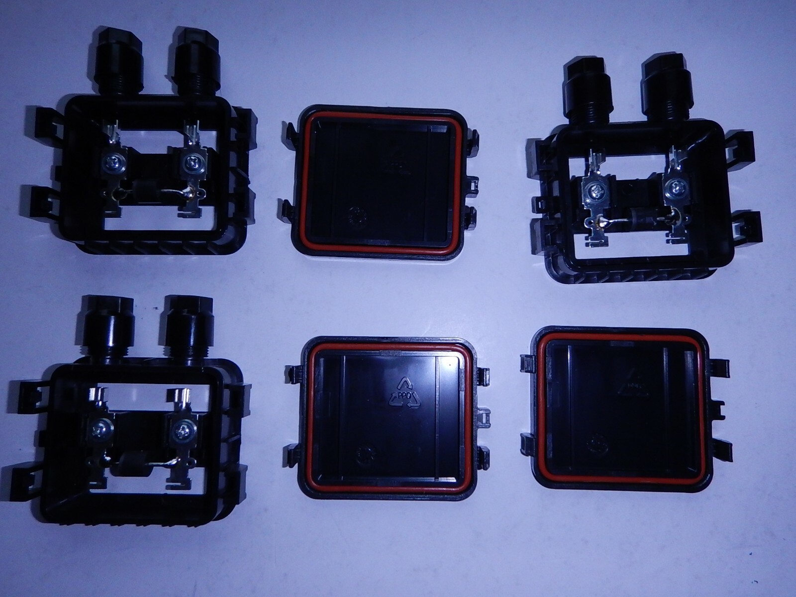 Three Solar panel junction box solar cells diy 3×6 6×6 simple to use waterproof