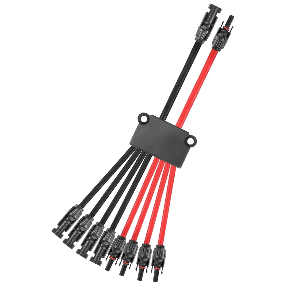 Solar Connectors Cable 2 to 8 Y Branch Cable Connector for Solar Panel9286