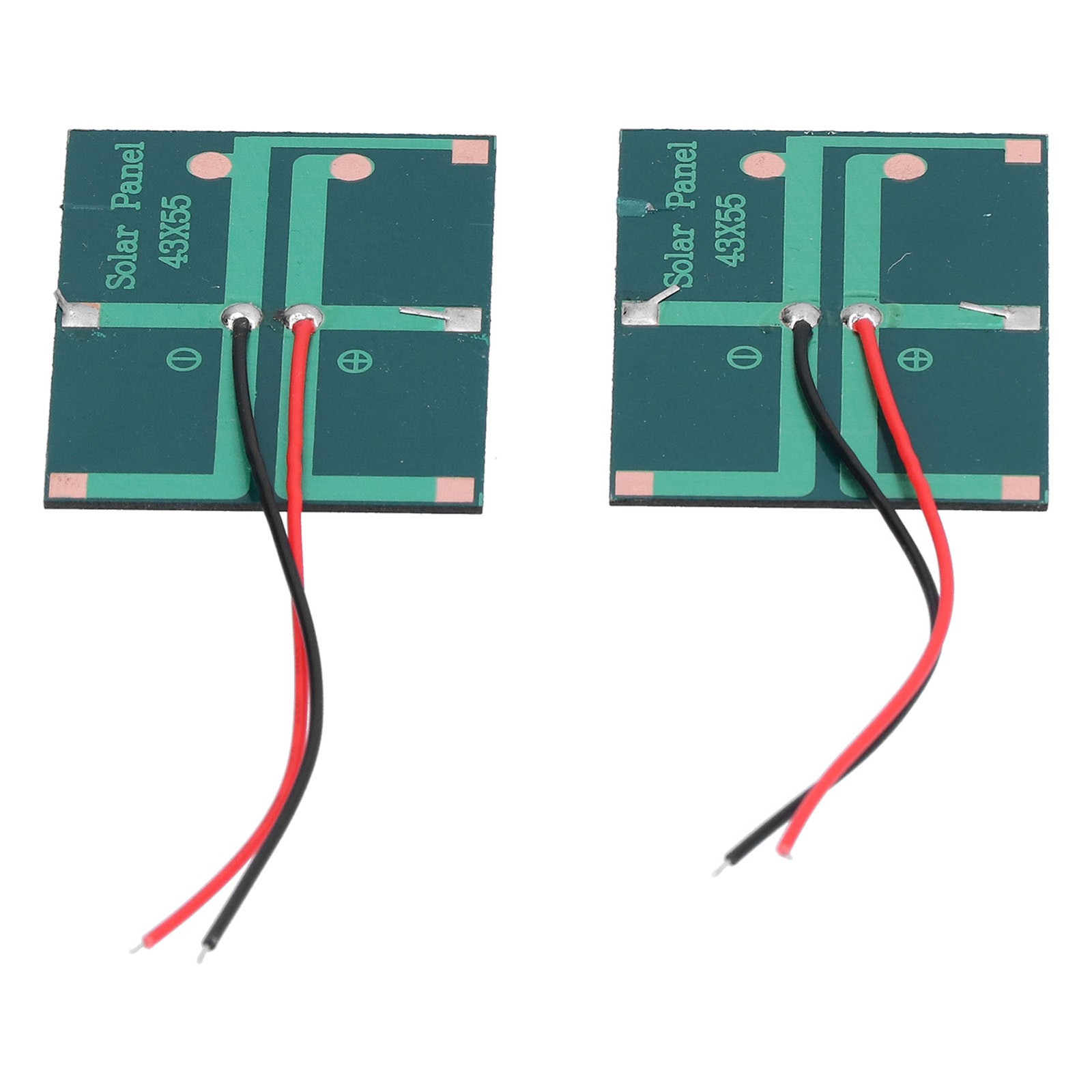 2Pcs Solar Panel Module Polysilicon Micro Mini Glue Power Solar Cells 43x55mm
