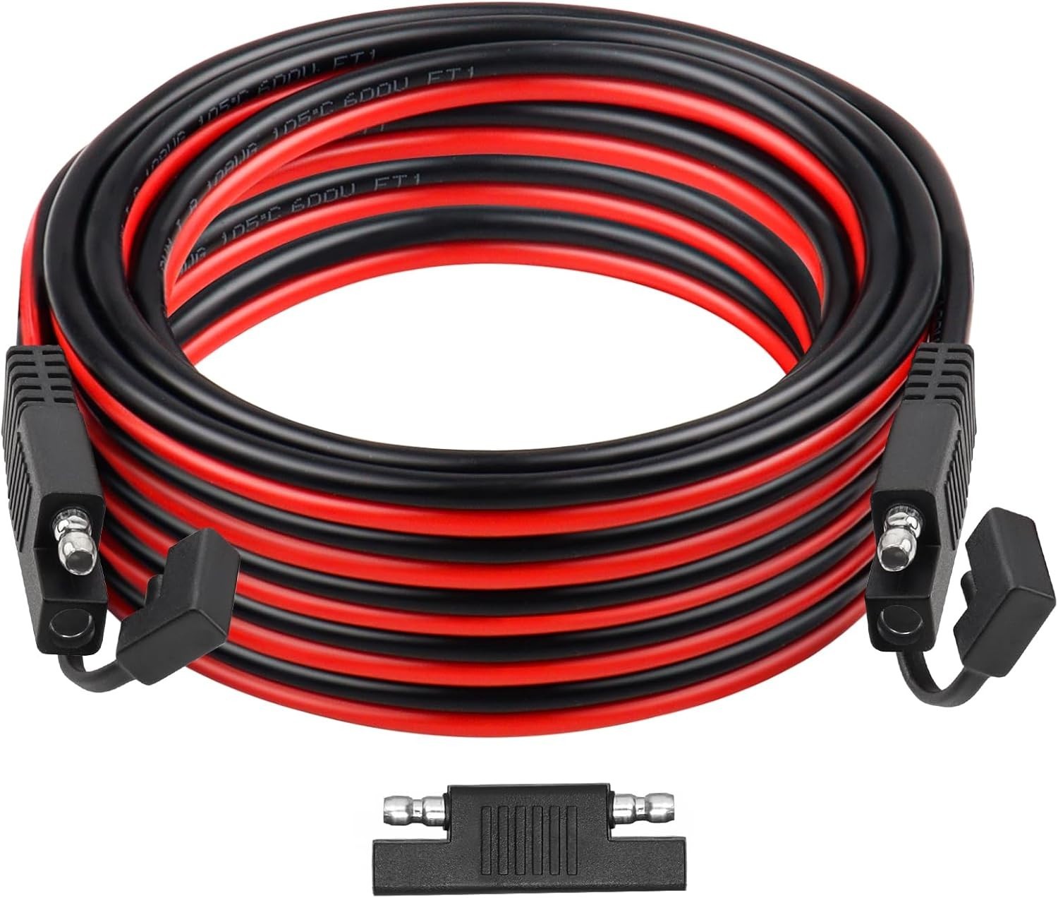 SAE Extension Cable Heavy Duty 25FT 10AWG Tinned Copper Marine RV Automotive
