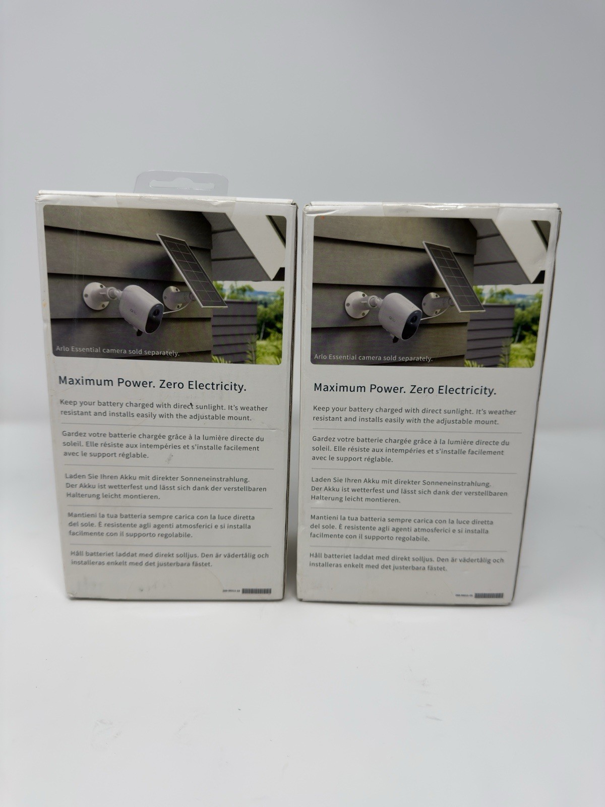 2x Arlo Essential Solar Panel Charger VMA3600 Micro USB Cable Model [BRAND NEW]