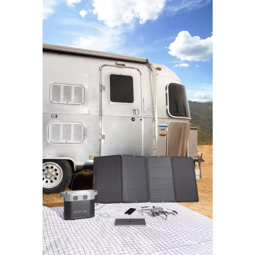 EcoFlow 160W Portable Solar Panel Foldable IP68 Waterproof Solar Charger Case