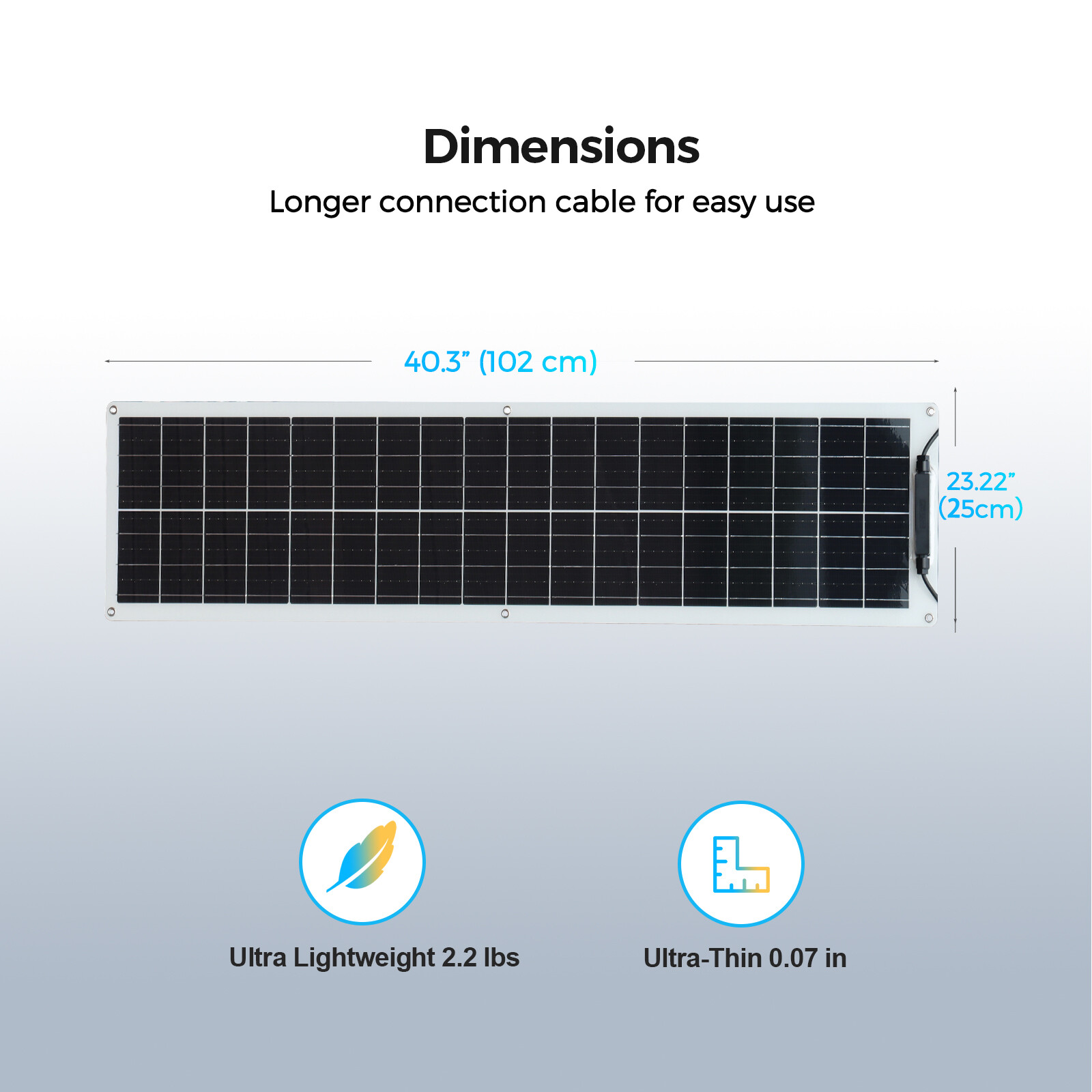50w 12v Solar Panel Kit 50W Flexible Module Black 10A Charge Controller RV