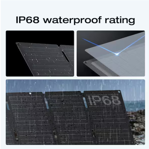 EcoFlow 45-Watt TOPCon Portable Solar Panel Up to 25% Conversion Rate, IP68, Ide