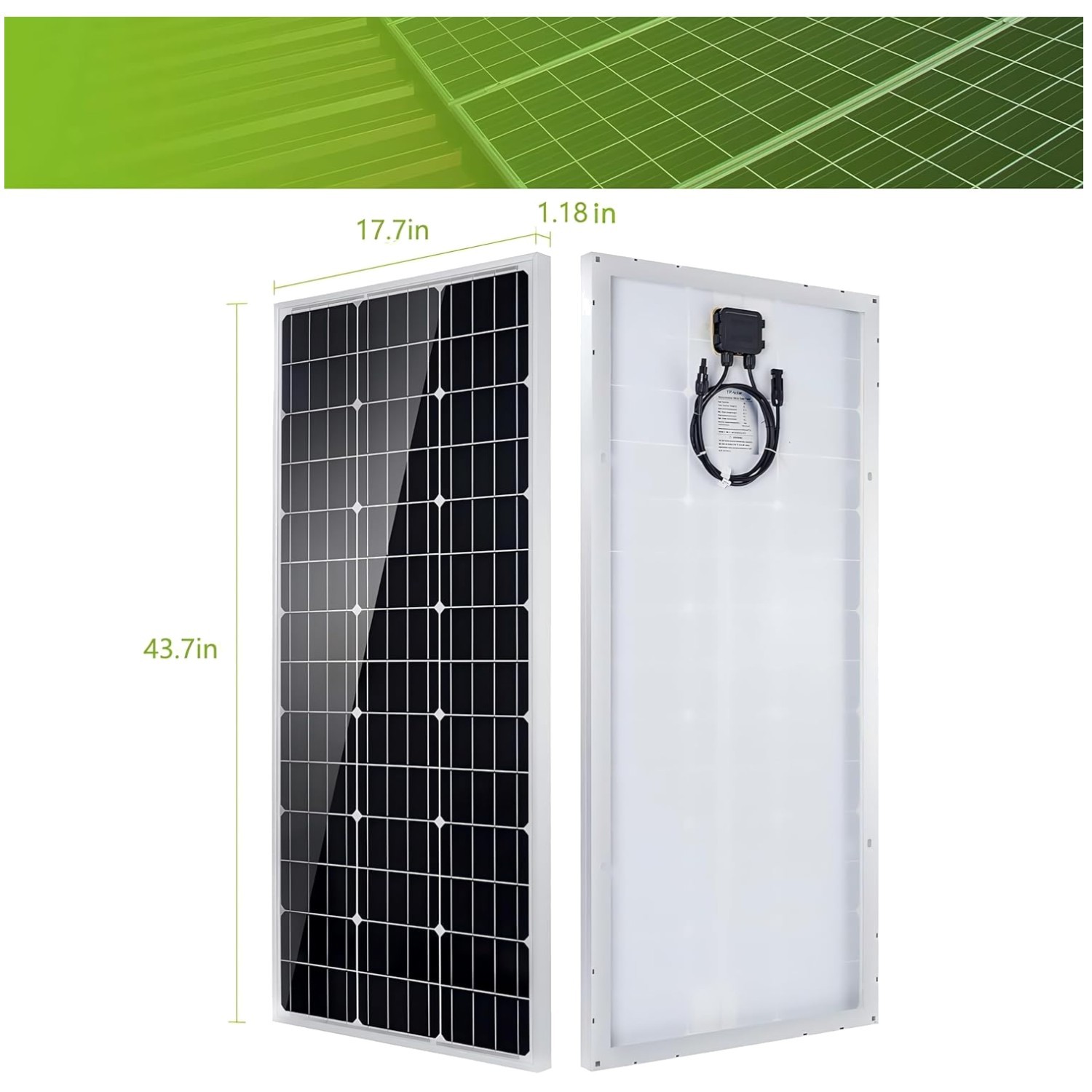 100W Monocrystalline Solar Panel Kit + Charge Controller
