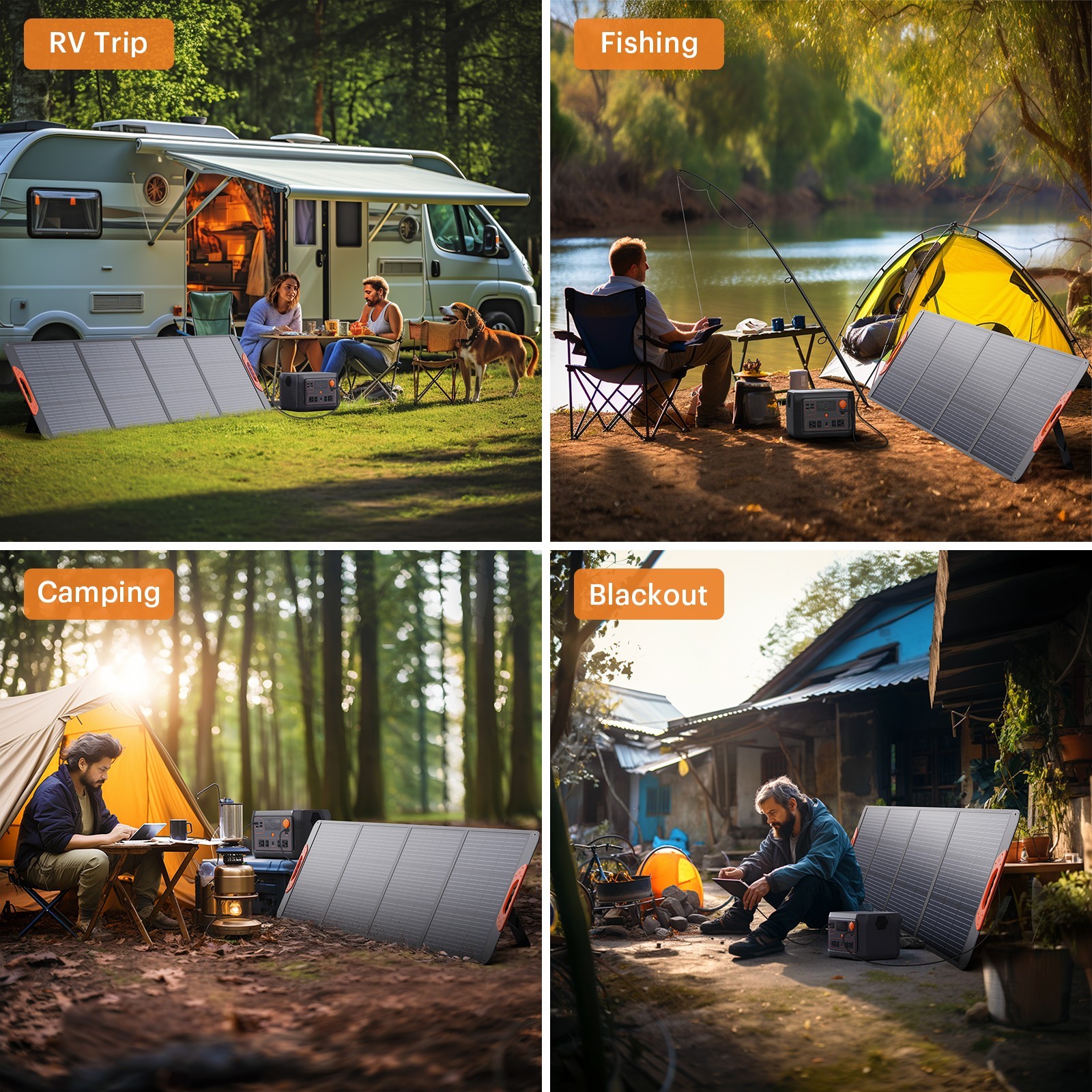 ZOUPW 200W Solar Panel Portable ‎ETFE 20V Charger for Power Station RV Camping