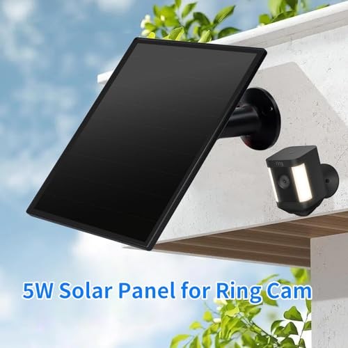 Ring Camera Solar Panel, 5W Solar Charger Compatible with Rings Black-2Pack