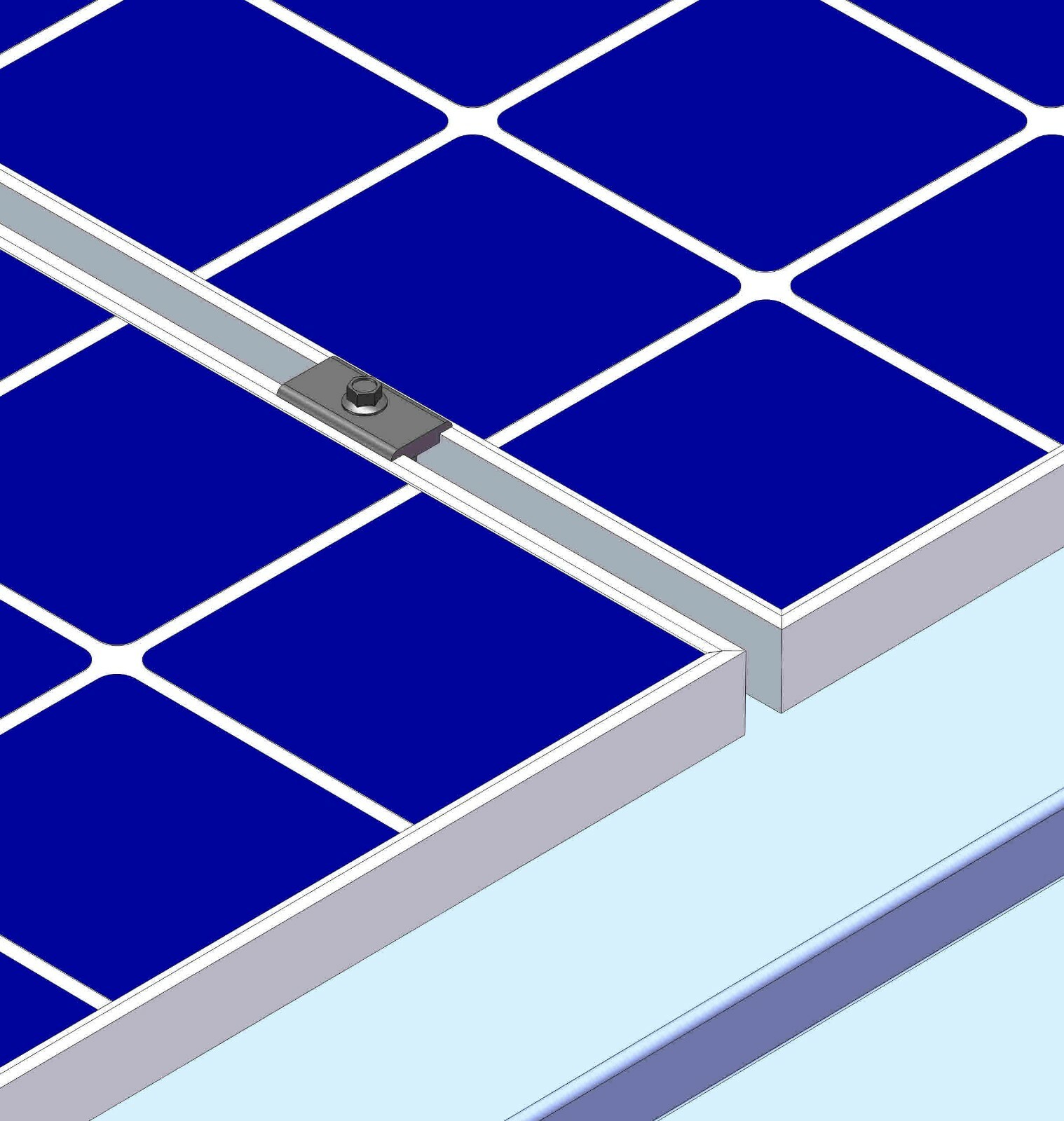 10 Mid Clamp Standing Seam Metal Roof Solar Panel Module Mounting Racking Kits