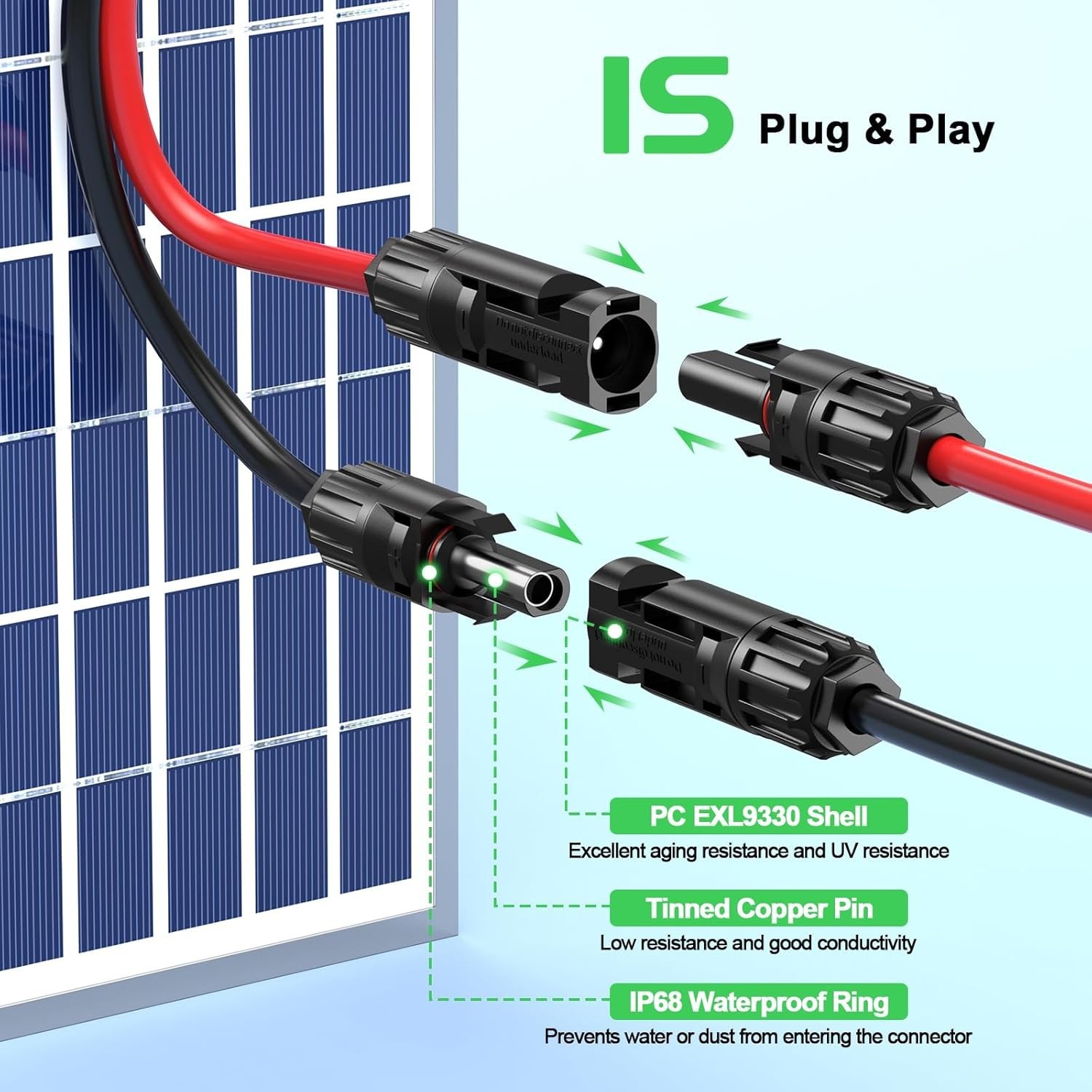 Dynamic 12AWG Solar Connector to XT60 Cable for Efficient Power Connection