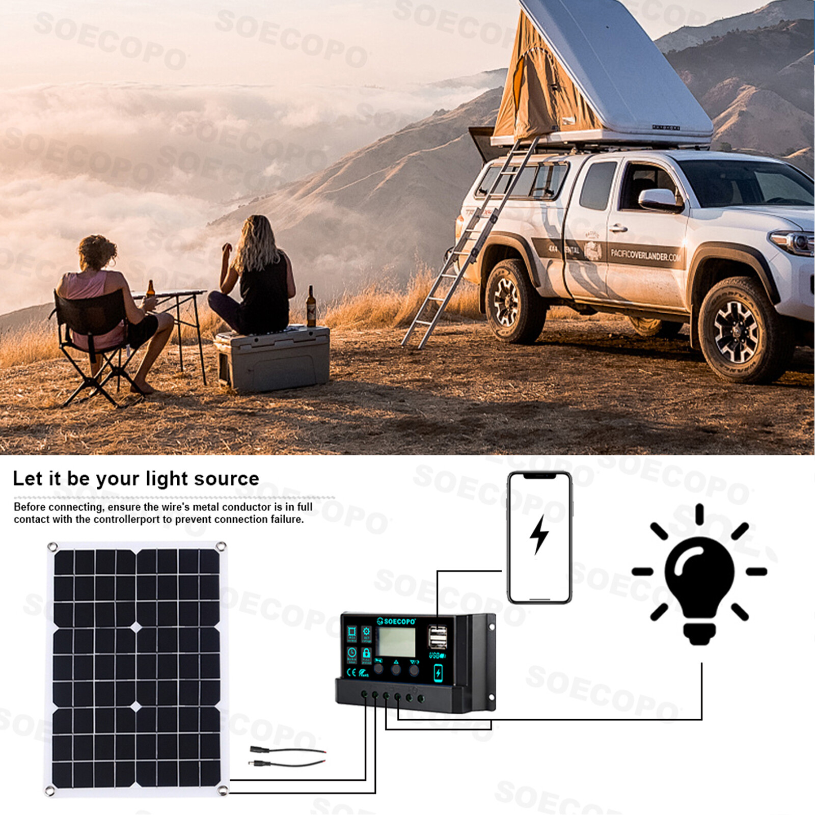 6000W 100A 220V Solar Panel Kit Complete Solar Power Generator Home Grid Syste