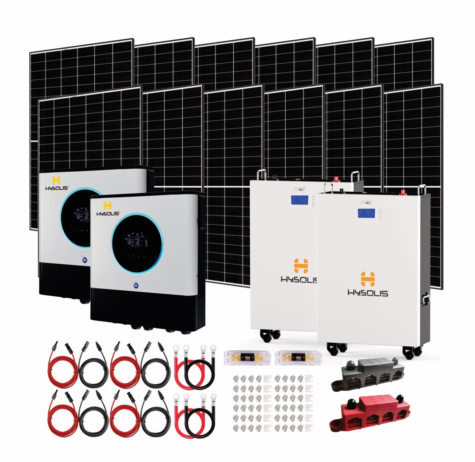 13KW Split Phase Solar Power System Complete Kit, Inverter+ Lithium Battery+ PV