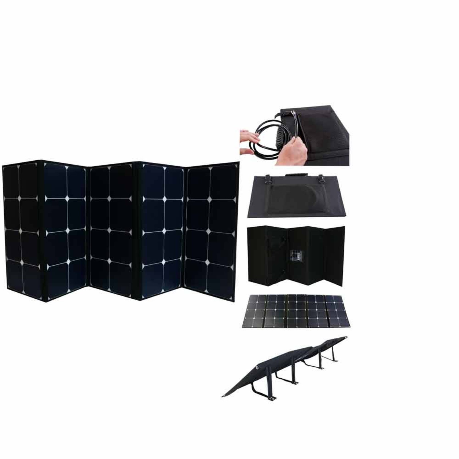 AIMS Power PV130CASE 130W Foldable Solar Panel, Monocrystalline w/ Case