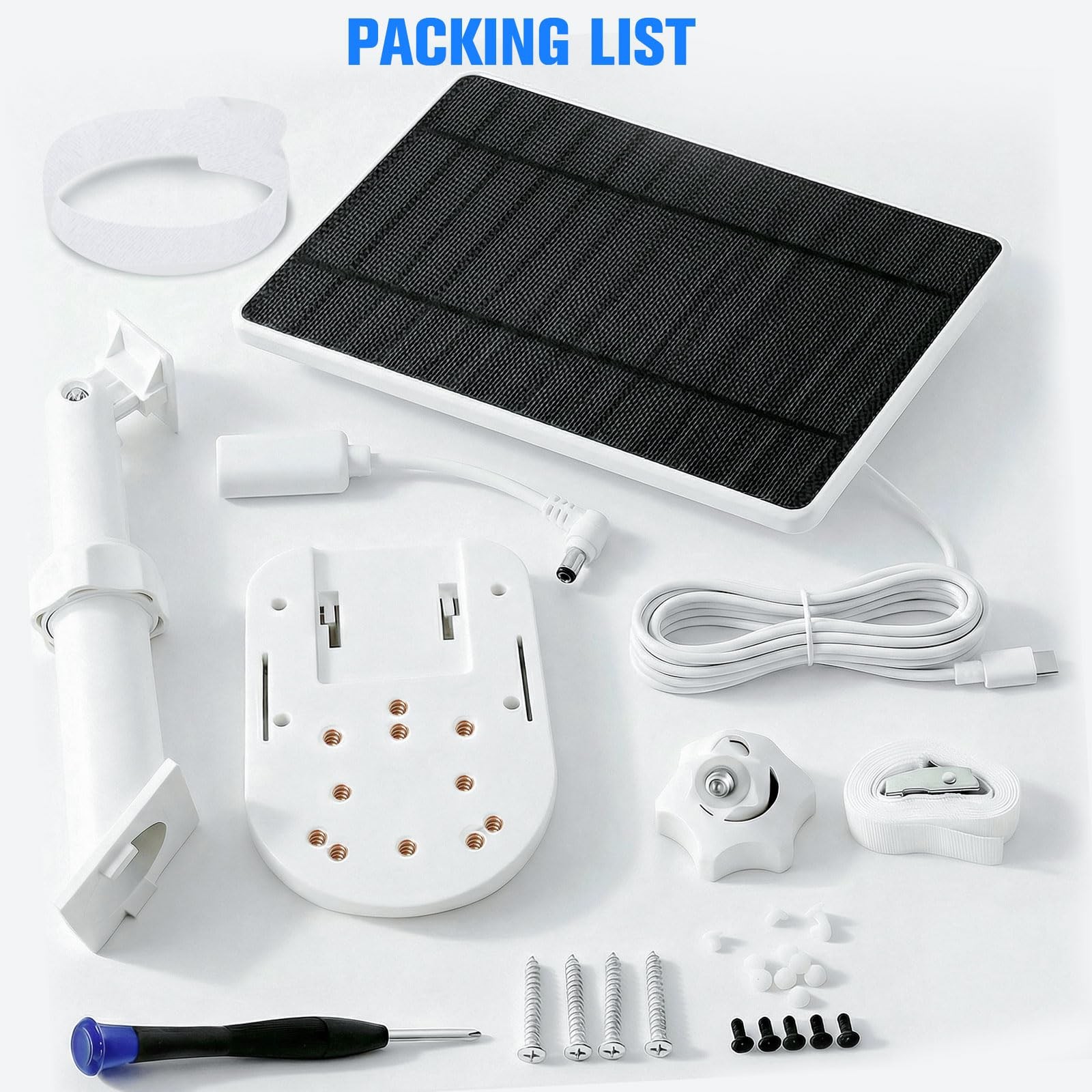 6W Solar Panel with Camera Mount for Ring Spotlight Cam Plus/Pro Battery, Rin…