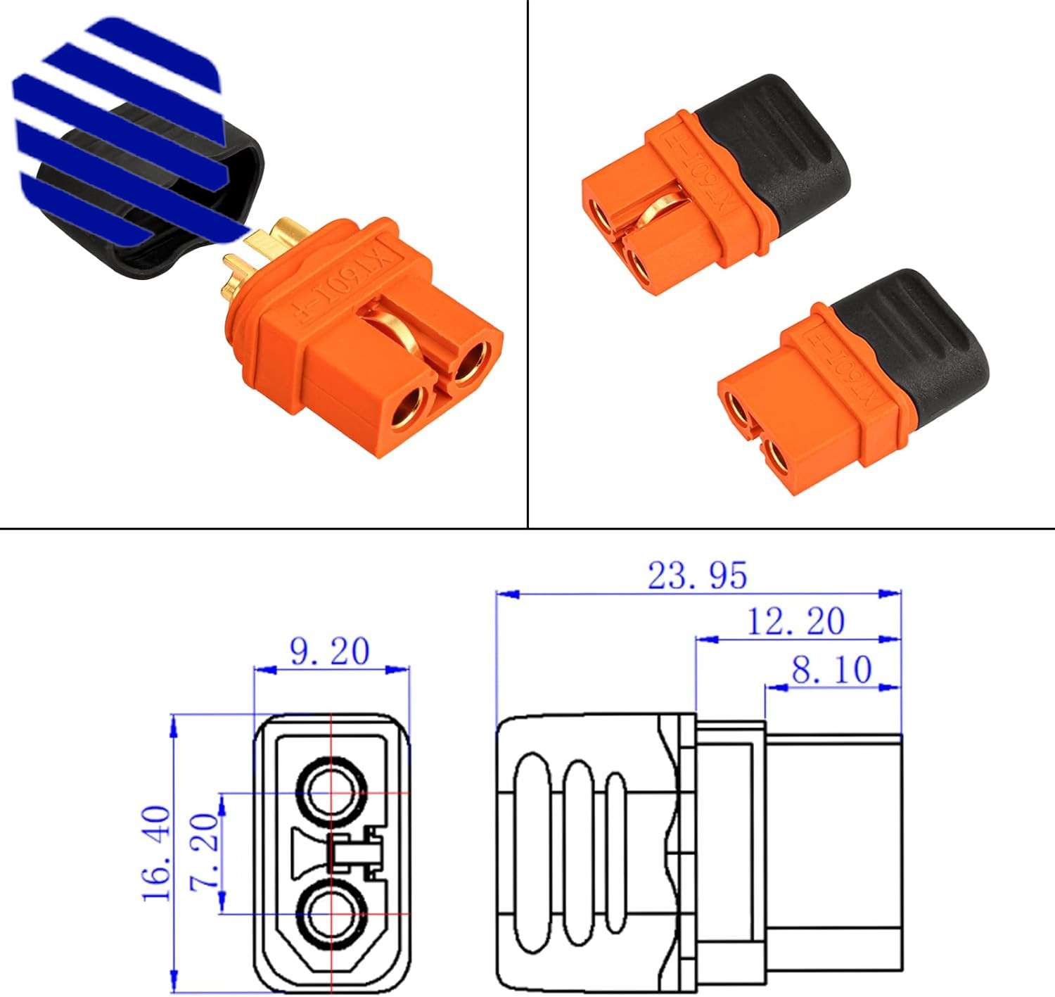 10AWG 2FT Solar to XT60i Cable 2 10 25 35 50 75 100FT Solar Connector NEW USA