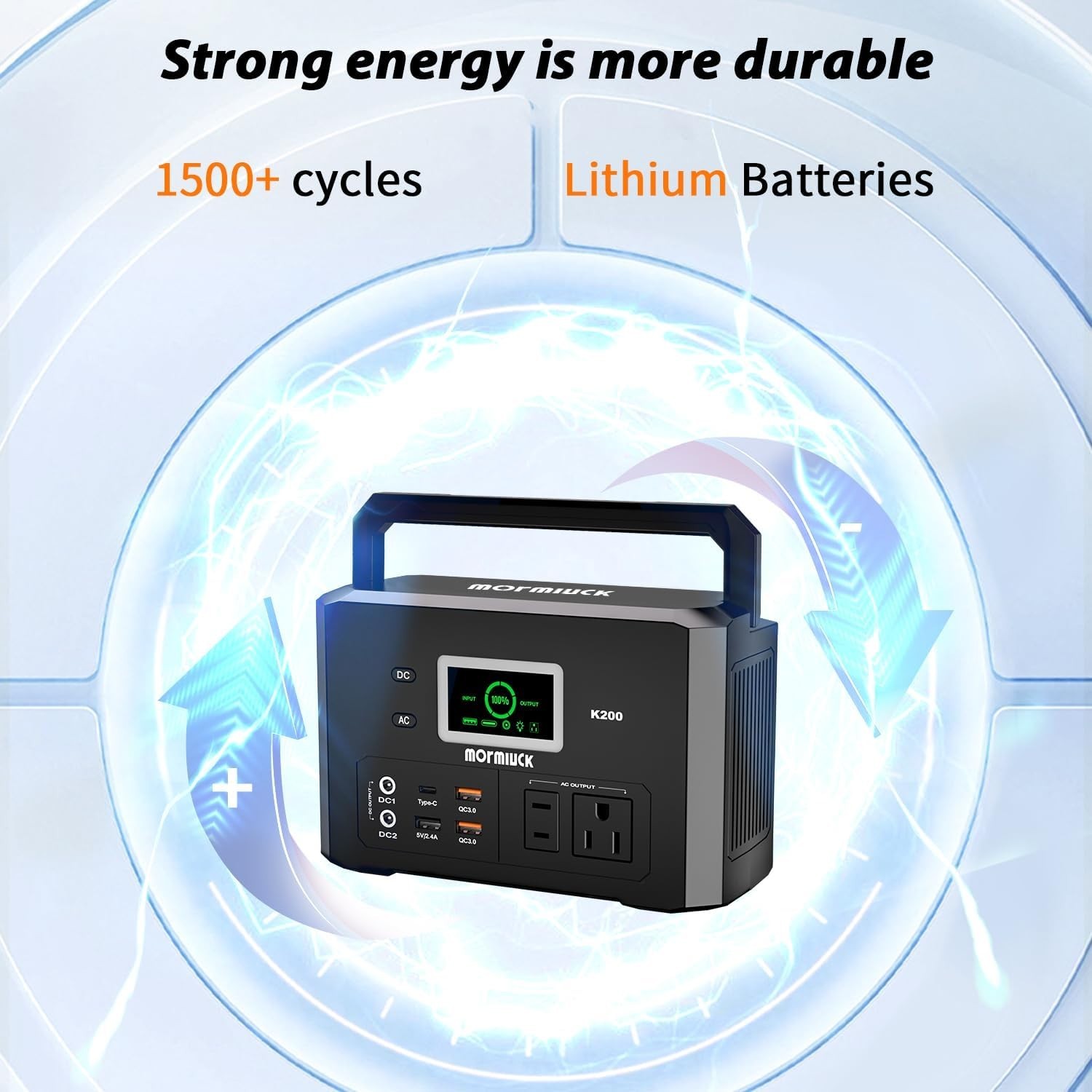 Compact 200W Power Station: Multi-output Convenience for Camping & Emergencies