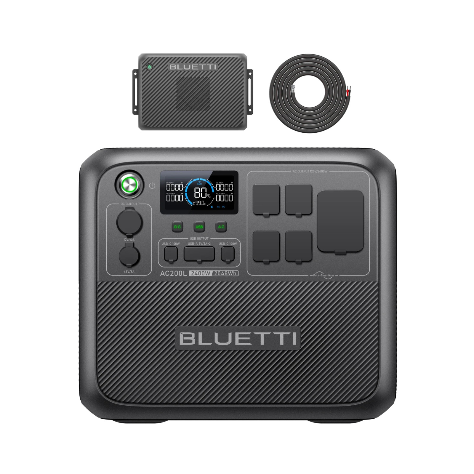 BLUETTI AC200L Solar Ready Power Station 2400W + Alternator Solar Charger 2