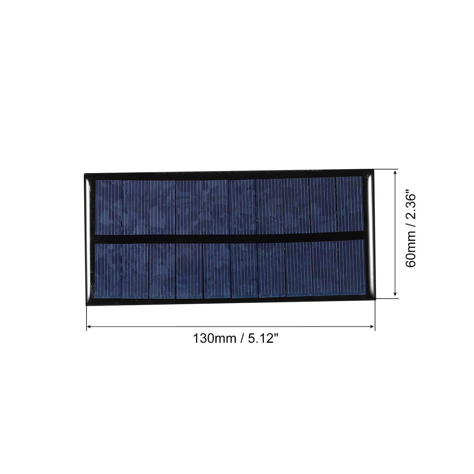 2Pack Mini Solar Panel Cell 5V 200mA 1W 130mm x 60mm for DIY Project