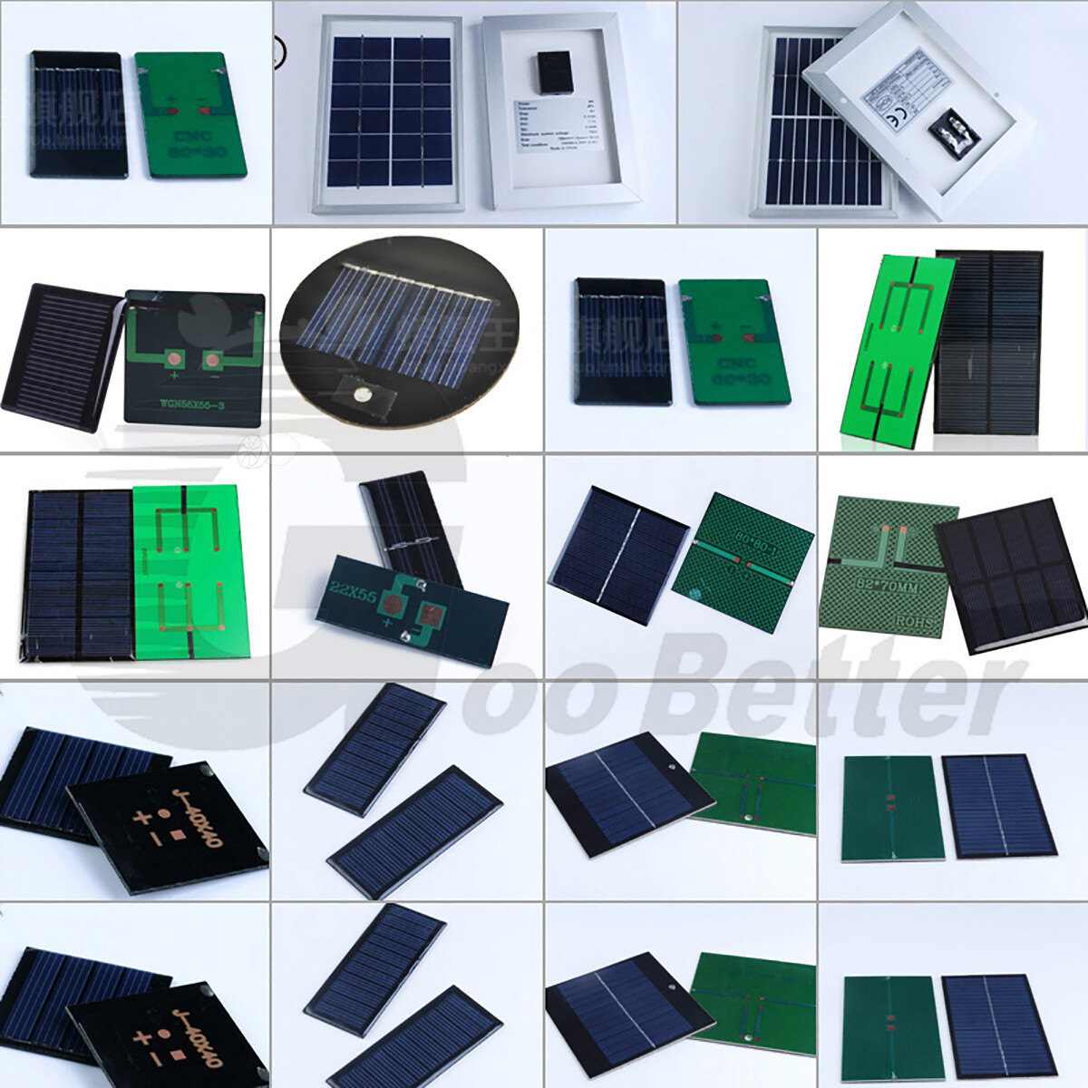 Polycrystalline Solar Panel Cell 2V 3V 5V 5.5V 6V 9V 10V 12V Battery Charger DIY