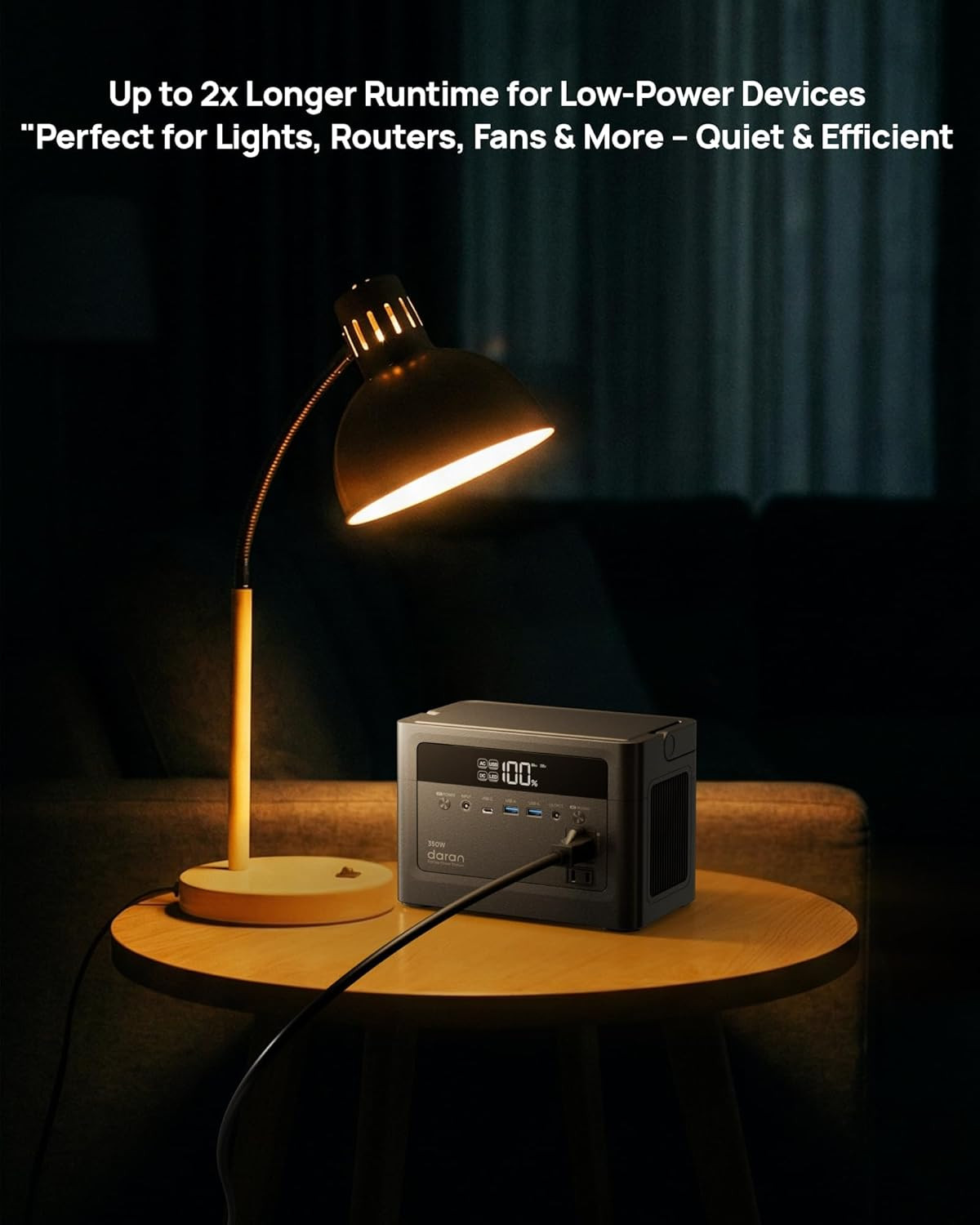2026 Portable Power Station 350W, 288Wh Lifepo4 Battery Backup, Power Bank with