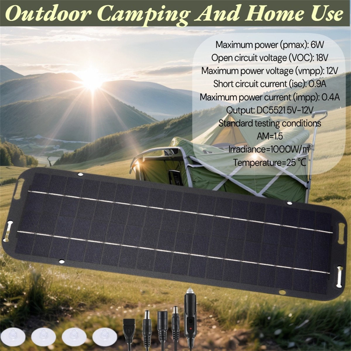 30W 12V Solar Panel Kit Trickle Charger Battery Maintainer for Car Boat RV