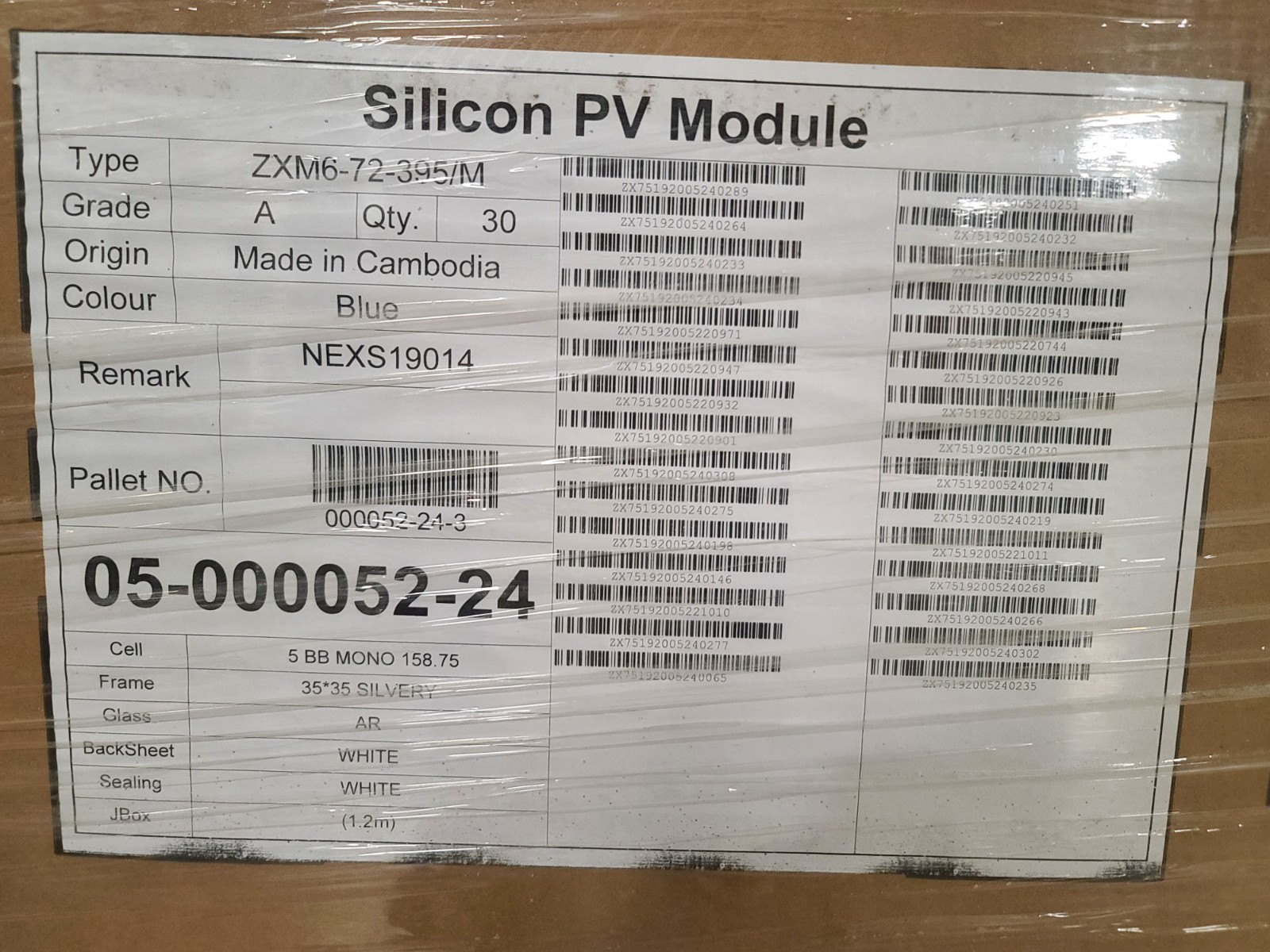 Solar panel 395W ZNShinesolar ZXM6-72-395M