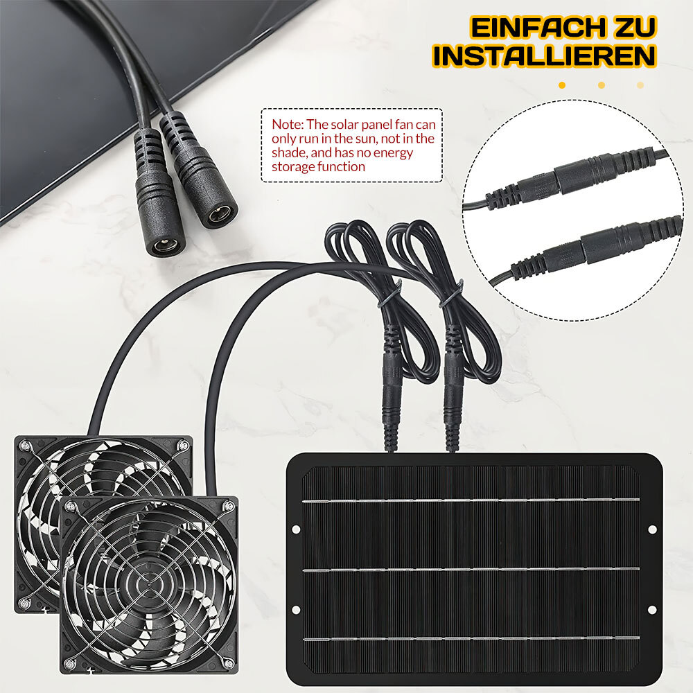 30W Solar Attic Fan Kit 14″ DC Fan with 25W Motor for Roof Vent or Chicken Coop